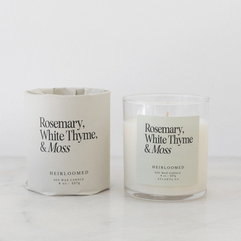 Heirloomed Candle - Rosemary, Thyme, Moss
