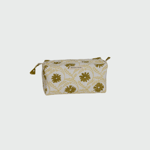 Maison Poire Marguerite Small Toiletry Bag, Olive