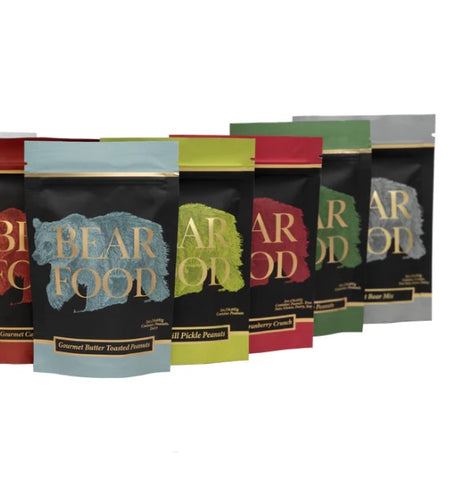 Assortment of 2 oz Bear Food Peanut Pouches