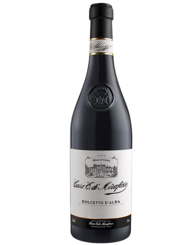 A bottle of Ca' degli Antichi Dolceto d'Alba DOCG Italian sweet wine, featuring a dark glass bottle with a white label and black script branding.