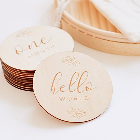 Fephas Wooden Milestone Cards