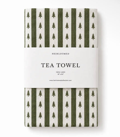 Heirloomed Winter Pine Tea Towel