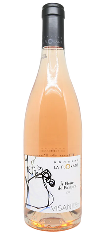 Bottle of Domaine La Florant Rosé wine on a white background