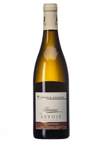 A bottle of Romain Chamiot Apremont Savoie