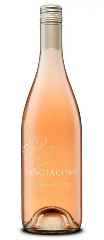 Bottle of Singiacomo Rosé wine on a white background