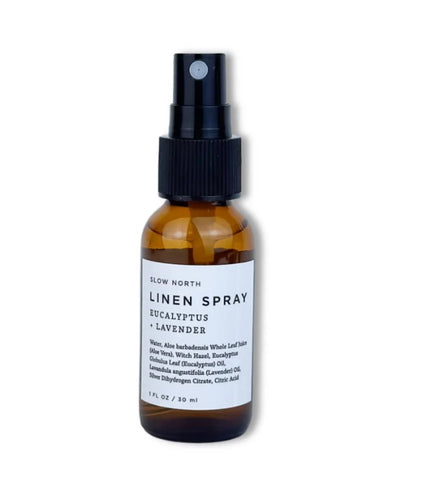 Slow North Eucalyptus + Lavender Linen Spray, 1 oz.