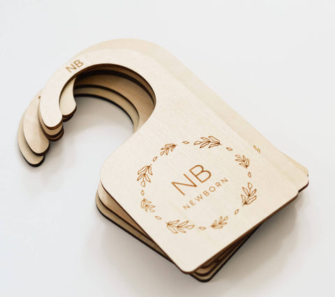 Fephas Wooden Baby Nursery Closet Dividers- Floral