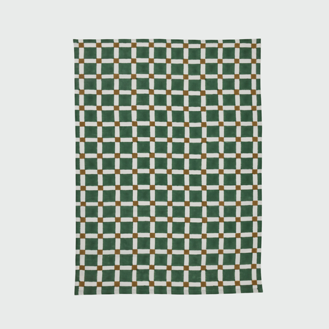 Holiday Checkerboard Dish Towel, Pine