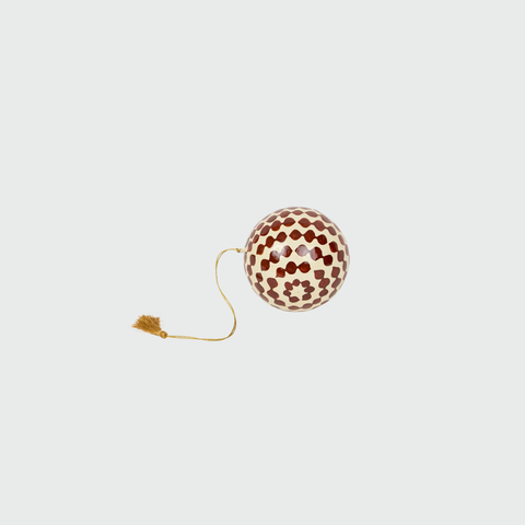 Maison Poire Hand-painted Ornament, Agnes Red