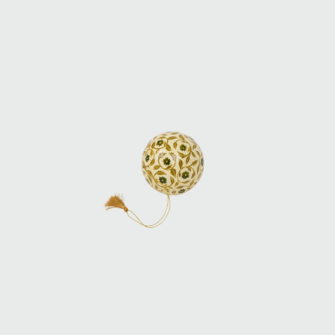 Maison Poire Hand-painted Ornament, Marguerite Olive