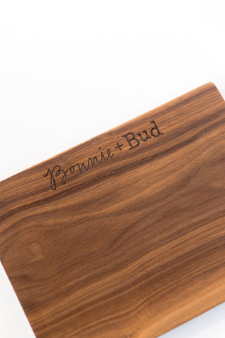 "Bonnie + Bud" Cutting Board