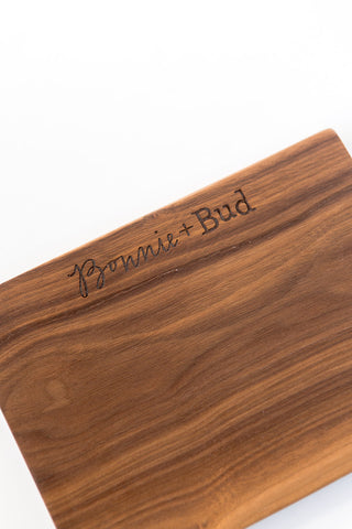 Urban Lumber Wooden "Bonnie + Bud" Cutting Board